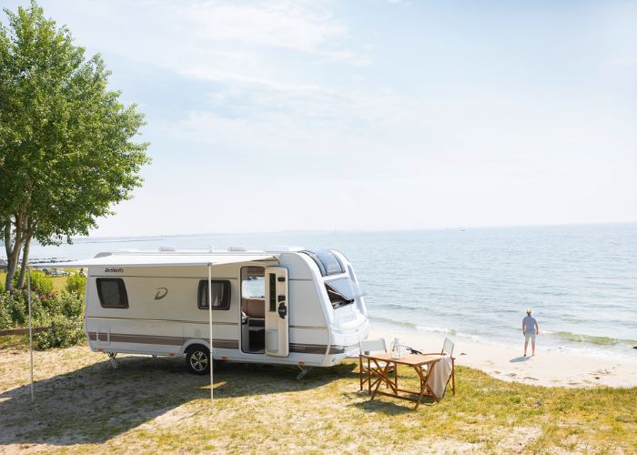 Hotell i syden vis campingvogn