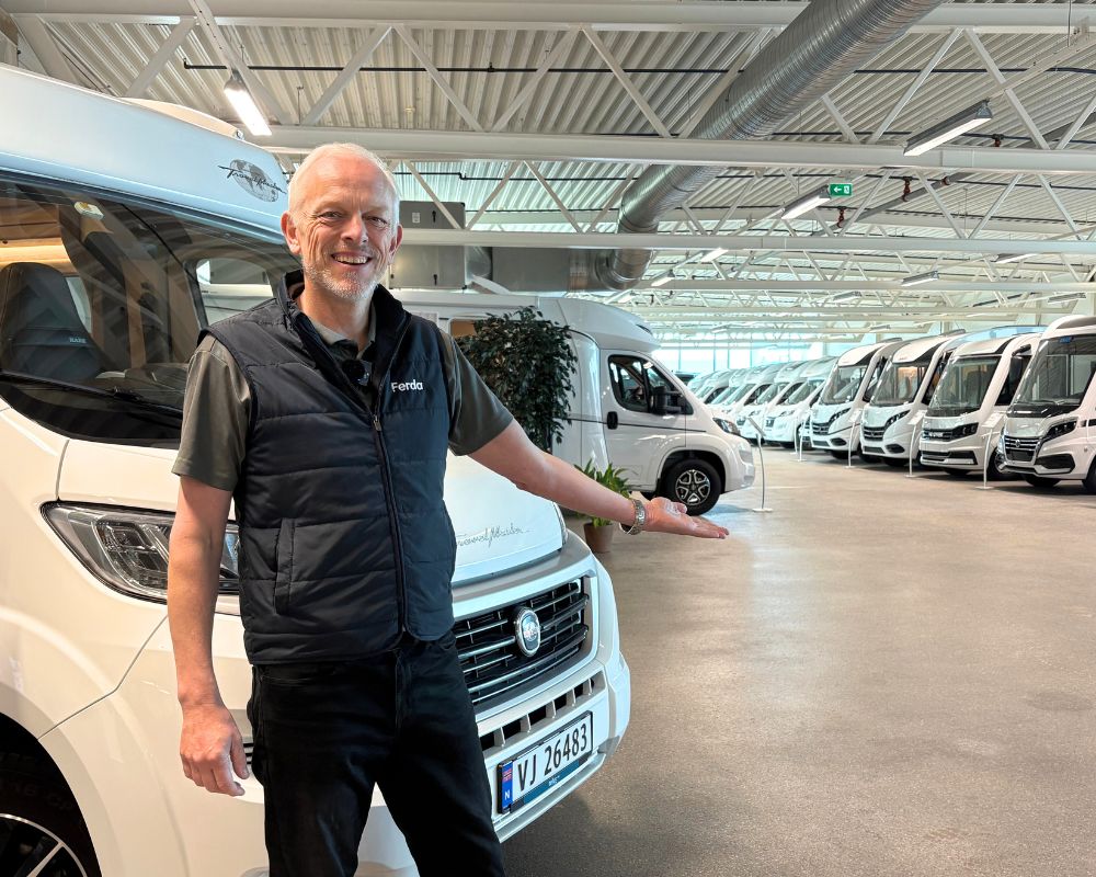 Morten Ferda-selger i bobilutstilling