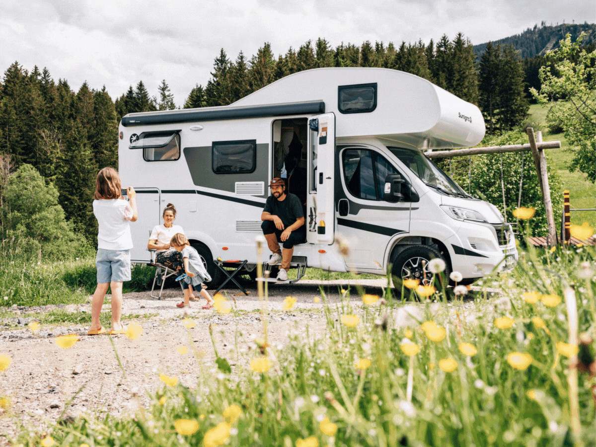 Familieferie med bobil